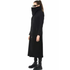 La Haine Inside Us Frakker*Lang Frakke med Lynlås Sort