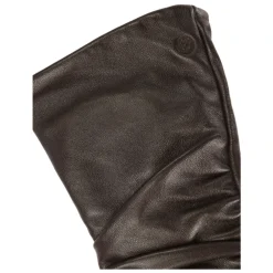 Kazar Handsker*Lange mørkee handsker med en fold Brun