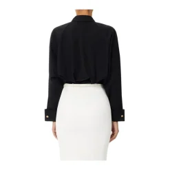 Elisabetta Franchi Bluser & Skjorter*Langærmet poplin skjorte Sort