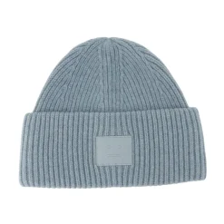 Acne Studios Huer & Kasketter*Large Face Logo Beanie Blå