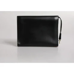 Dolce & Gabbana Laptop Tasker*Læder Logo Plade Dokumentmappe Taske Sort