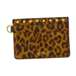 Isabel Marant Punge & Kortholder*Læder Printet Kortholder - Ruskind Kalv Brun