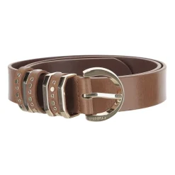 PINKO Bælter*Læderbælte med nitter Brun