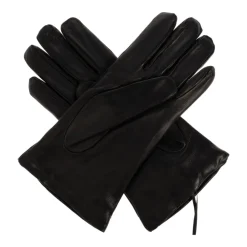 Moschino Handsker*Læderhandsker med trykt logo Sort