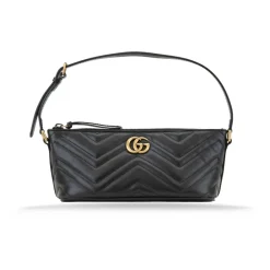 Gucci Håndtasker*Læderhåndtaske med lynlås Sort