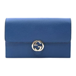 Gucci Punge & Kortholder*Læderkæde Wallet Blå