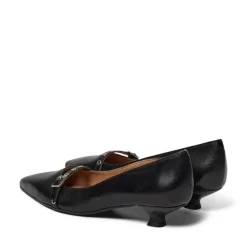 Pavement Pumps|Stiletter*Læderpumpe med Tunitsole, Håndlavet i Portugal Sort