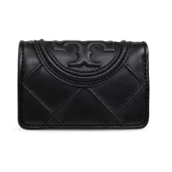 Tory Burch Punge & Kortholder*Læderpung med Logo Sort