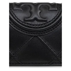 Tory Burch Punge & Kortholder*Læderpung med Logo Sort