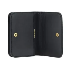 Balenciaga Punge & Kortholder*Læderpung og Kortholder med Guld-tone Logo Sort