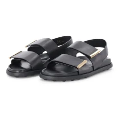 Tod's Sandaler*Lædersandaler med dobbelte remme Sort