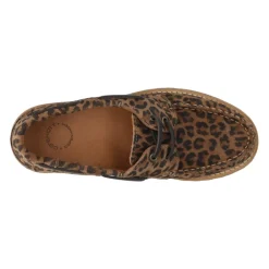 Cashott Loafers*LENA Bådsko Ruskind Leopard Print Brun