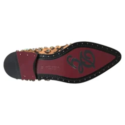 Dolce & Gabbana Snøresko*Leopard Krystal Kjole Sko Multifarvet