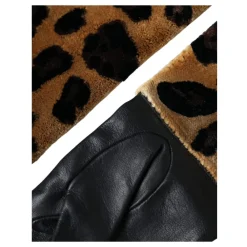 Dolce & Gabbana Handsker*Leopard Print Albuelængde Handsker Multifarvet