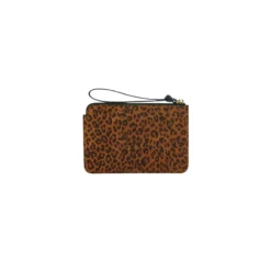 Isabel Marant Clutch*Leopard Print Suede Pouch Brun