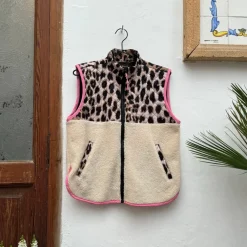 Liberté Jakker*Leopard Teddy Vest Multifarvet