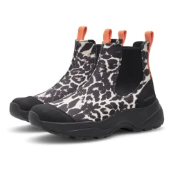 Woden Støvler|Chelsea Boots*Leopard Vandtæt Slip-On Støvle til Kvinder Multifarvet