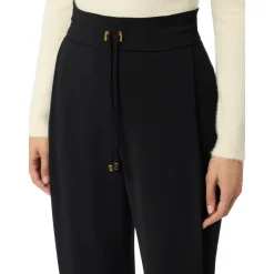 Elisabetta Franchi Bukser*Letvægts Crepe Bukser Sort