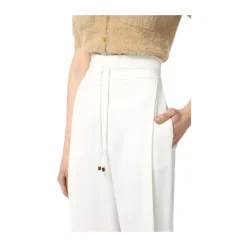 Elisabetta Franchi Bukser*Letvægts Crêpe Bukser Hvid