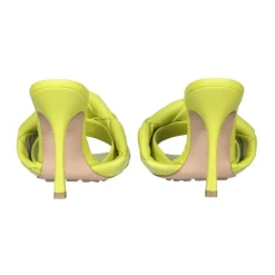 Bottega Veneta Stiletter*Lido vævede læder mules med høje hæle Grøn