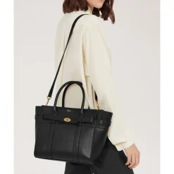 Mulberry Håndtasker*Lille Bayswater Taske med Lynlås Sort