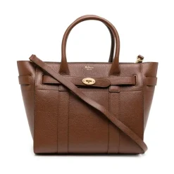 Mulberry Indkøbstasker*Lille Bayswater Tote Bag med Lynlås Brun