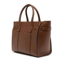 Mulberry Indkøbstasker*Lille Bayswater Tote Bag med Lynlås Brun