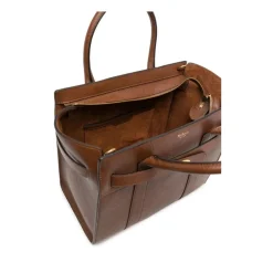 Mulberry Indkøbstasker*Lille Bayswater Tote Bag med Lynlås Brun