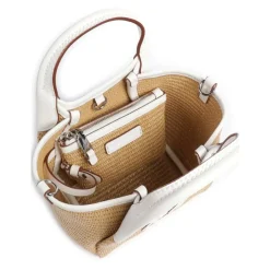 Emporio Armani Bæltetasker*Lille vævet shopper i strå Beige