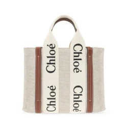 Chloé Håndtasker*Lille Woody Tote Bag Hvid