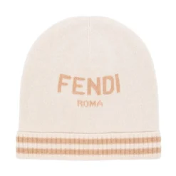 Fendi Huer & Kasketter*Linen Beanie Beige