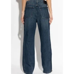 Rag & Bone Jeans*Logan Spliced Wide-Leg Jeans Blå