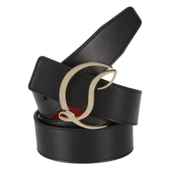 Christian Louboutin Bælter*Logo Bælte med CL Stil Sort