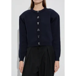 ROTATE Birger Christensen Striktrøjer & Sweatere*Logo Cardigan Blå