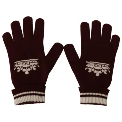 Dolce & Gabbana Handsker*Logo Crown Cashmere Gloves Rød
