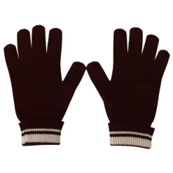 Dolce & Gabbana Handsker*Logo Crown Cashmere Gloves Rød