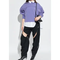 The Attico Sweatshirts*Logo Sweatshirt Lilla