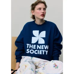 The New Society Sweatshirts|Striktrøjer & Sweatere*Logo Sweatshirt Blå