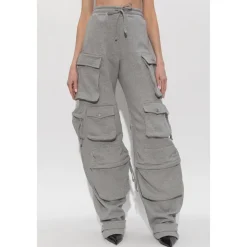 The Attico Bukser*Logo Trousers Grå