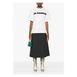 Jil Sander T-Shirts*Logo T-shirt Hvid