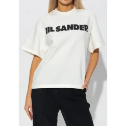 Jil Sander T-Shirts*Logo T-shirt Hvid