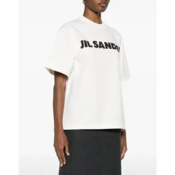 Jil Sander T-Shirts*Logo T-Shirt Hvid