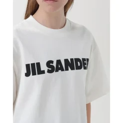 Jil Sander T-Shirts*Logo T-shirt til afslappet brug Beige