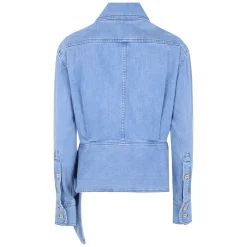 Patou Bluser & Skjorter*Long Sleeves Knot Shirt Blå