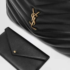 Saint Laurent Skuldertasker*Loulou Large Bag Sort