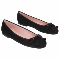 Pretty Ballerinas Ballerina Sko*Low Cut Rosario Suede Ballerinaer Sort