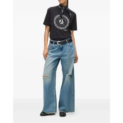 Karl Lagerfeld Jeans*Low-Rise Wide-Leg Jeans Blå