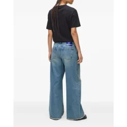 Karl Lagerfeld Jeans*Low-Rise Wide-Leg Jeans Blå