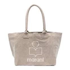 Isabel Marant Indkøbstasker*Lærredstaske Yenki Logo Beige