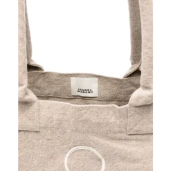 Isabel Marant Indkøbstasker*Lærredstaske Yenki Logo Beige